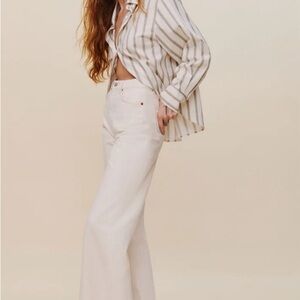 Reformation Cary High-Rise Slouchy Wideleg Jean, size 30